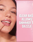 REVLON Super Lustrous Glimmer Gloss, Non-Sticky Lip Gloss, High-Shine Finish, Plant-Based Glitter, 009 Razz Beamy, 0.13 fl oz