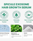 Spicule Microneedling Exosome Hair Growth Serum, Hair Loss Treatments for Women and Men, Peppermint Oil Cooling Scalp Serum, Menthol, Korean Hair Care (0.5 fl oz / 15ml)