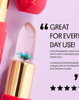 Winky Lux Flower Balm, pH Lip Balm, Color Changing Lipstick and Tinted Stain, Vegan & Cruelty Free Lip Balm, Hydrate & Plump, Sheer Pink Lipstick, Blue Flower