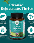 Liver Cleanse Detox & Repair Formula - Herbal Liver Support Supplement with Milk Thistle Turmeric Dandelion Root & Artichoke Extract for Liver Health - Silymarin Milk Thistle Liver Detox Capsules 120