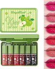 6 Colors Lip Tint Stain Set, Korean Velvet Lip