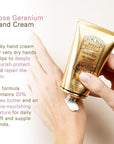 Panier des Sens - Hand Cream for Dry Cracked Hands - Rose Geranium Hand Lotion with Olive & Almond Oil - Vitamin E Skin Moisturizer with 97% Natural Ingredients - Made in France, 2.5 fl oz
