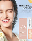 Sunglaze Sheer Body Mist Sunscreen SPF 42, Infused with Shimmering Body Oil, Hydrating Mist, Hydrates, Gives Skin a Glowy Finish, Lightweight, Gives Skin A Glowy Finish(6.7 Fl Oz)