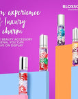 Blossom Roll on Lip Gloss, Scented Clear High Shine Moisturizing Lip Oil, Non Sticky, Infused with Real Flowers, Made in USA, 0.2oz, Lychee