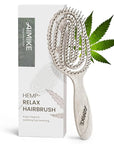 AIMIKE Hemp-Relax Detangler Hair Brush, Eco-Friendly Detangling Brush for Wavy Straight Hair, Vented Hairbrush w/Soft Bristles, Glide Through Tangles with Ease for Women, Kids, Wet & Dry Hair