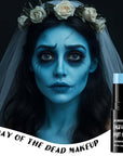 BOBISUKA Light Blue Face & Body Paint Stick Water-Based Washable Face Paint Makeup Stick for Halloween Sally, Corpse Bride, Avatar, Skeleton, Smurf, Cosplay, SFX, Sports Eye Black & Costume Party