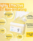 numbuzin No.5 Toner Pads | Vitamin-Niacinamide Concentrated Pad | Double-Sided | Glutathione, Niacinamide, PHA & LHA | Exfoliation, Hyperpigmentation Care | 70 Pads/180 ml