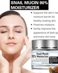 Snail Mucin 92% Moisturizer Daily Face Gel Cream, Hydrating Repair Face Gel Cream, Advanced Snail 92 All In One Cream for Dry & Sensitive Skin, All Skin Types 50g / 1.76oz