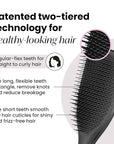 Tangle Teezer Large Ultimate Detangler Hairbrush for Wet & Dry Hair, Eliminates Knots & Reduces Breakage for Long, Thick, & Curly Hair Types, Black Gloss