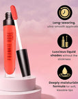 Frankie Rose Cosmetics Lip Gloss | Non-Sticky Formula, Long Lasting Lip Gloss, Bold Pigment & Hydrating Lip Gloss, Tangerine Shimmer Lip Gloss, 20g
