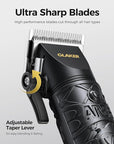 GLAKER Hair Clippers for Men Professional, Cordless Clippers for Hair Cutting, Mens Bear Trimmer, Electric Razor Barber Clippers Hair Trimmer, Gifts for Men (Black)