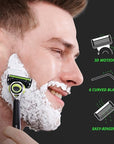 Dorco Pace 6 Pro 3D Motion Razor System - 1 Handle + 9 Cartridge Set