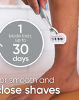 Gillette Venus Extra Smooth Charcoal Women's Razor Handle + 4 Blade Refills