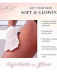 Seraphic Skincare (Original) Divine Glow Exfoliating Mitt (2pcs) – 100% Vegan Viscose Traditional Body Scrub Glove Kessa Korean Washcloth – Body Exfoliator for Self-Tan Removal & Keratosis Pilaris