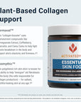 ACTIVATEDYOU Essential Skin Food - Plant Based Collagen Elastin Support Supplements for Women & Men - Supports Youthful Skin, Lysine & Dermaval for Collagen Production (3 Pack/90 Day Supply)
