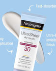 Neutrogena Ultra Sheer Dry-Touch Water Resistant and Non-Greasy Sunscreen Lotion with Broad Spectrum SPF 30, 3 fl. oz (Pack of 3)