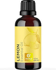 Pure Lemon Essential Oil - Invigorating Lemon Oil for Diffuser Aromatherapy Cleaning & Beauty DIYs for Hair Skin & Nails - Premium Grade Vegan Non-GMO in Glass Bottle for Aromatherapy & Wellness