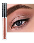 Eyeshadow liquid Glitter Long Lasting Pigments Metals Gloss Shimmer Eyeshadow Glow Eye Makeup (Rosegold)