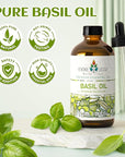 EVOKE OCCU Basil Essential Oil for Skin Massage Diffuser and Candle Making- 4 Fl Oz