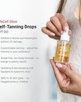 LifeCell Glow Self-Tanning Drops for Face & Body, DHA & Squalane Formula, Customizable Tan, Streak-Free, Hydrating, Fragrance-Free, Non-Comedogenic, Safe for All Skin Types, 1 Fl Oz