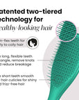 Tangle Teezer Ultimate Detangler Curly Hair Brush, Dry & Wet Hairbrush, Reduces Frizz & Breakage, for 3C to 4C Curly Hair Types, Aqua Green