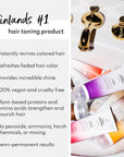 Four Reasons Color Mask - Plum - (27 Colors) Toning Treatment, Color Depositing Conditioner, Tone & Enhance Color-Treated Hair - Semi Permanent Hair Dye, Vegan and Cruelty-Free, 6.76 fl oz
