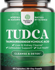 Advanced Bile Salt TUDCA Supplement - Extra Strength TUDCA 500mg per Serving Bile Salts for Gallbladder Kidney and Liver Support - High Purity Tauro Ursodeoxycholic Acid Liver and Gallbladder Cleanse