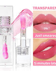 Color Changing Lip Oil,Clear to Pink Magic Big Lip