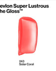 Revlon Super Lustrous Lip Gloss, Non-Sticky, Hydrating, High Shine Finish, 243 Sizzling Coral, 0.13 oz