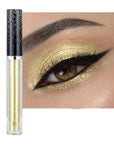 Liquid Glitter Eyeshadow Shining Eye Shadow Makeup Shimmer Long Lasting Quick-Drying (Gold)