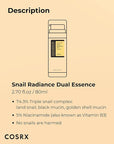 COSRX Niacinamide 5% + Snail Mucin aging