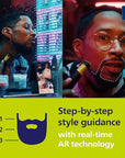 Norelco Philips OneBlade 360 with Connectivity Hybrid Face, Electric Beard Trimmer, Shaver with 360 Blade Tech & 1hr Fast Charge, 1x360 Blade, & 5-in-1 Comb, QP4530/90