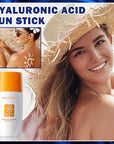 Sun Stick,Watery Sunscreen Stick for Face,Matte Long Lasting Non-Greasy SPF 50+Sunstick D