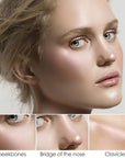 FOCALLURE 2 Pcs Contour Foundation Stick, Highlighter & Bronzer Pen, Face Brightens & Shades Pencil, Highlighting Shade Longwear Makeup, Highlight Bronzer Shaping Trimming Stick,Universal