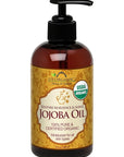 US Organic Jojoba Oil, USDA Certified Organic,100% Pure & Natural, Cold Pressed Virgin, Unrefined, Haxane Free, Sourced from Middle East directly (Large (8oz, 240ml))