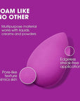 Beautyblender® | Amethyst Beauty Blender Makeup Sponge, Super-Soft Foam Easily Blends Foundations, Powders & Creams, Made in USA, Reusable, Washable, Streak Free Application, Vegan, Cruelty Free