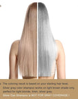 Silver Gray Hair Dye Shampoo, Instant Hair Color Shampoo, Colors in Minutes, Long Lasting Silver Hair Dye, Champu Para Canas