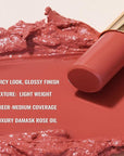 Oulac Moisturizing Shine Lipstick Red for Women - 2 in 1 Glossy Red Tinted Lip Balm, Hydrating Summer Lipstick for Dry Lips,Shine Juicy Finish Vegan 2.2g/0.07oz (16)