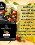 Naturevibe Botanicals Golden Jojoba Oil 32 oz – 100% Pure, Cold-Pressed Moisturizer for Skin & Hair | Antioxidant-Rich, Non-Greasy, Carrier Oil & Daily Hydration