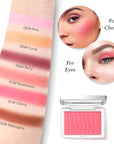 Rosewood Blush Powder Blush for Cheeks with Brush, Matte Blush Palette Blush Powder Face Blusher, Natural Blendable Formula Silky Lightweight Makeup Blush Rubores de Maquillaje, 012#