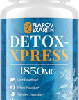 Liver Kidney Cleanse Detox & Repair, Milk Thistle Supplement, Natural Herbal Formula,Body Detox for Women & Men, Toxin Flush Max Absorption Liver Cleanser,Digestion Balance & Mood,60 Chewable Tablets