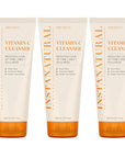 InstaNatural Vitamin C Cleanser Face Wash, Brightens and Reduces Signs of Aging, Fine Lines and Uneven Texture, with Coconut Water and Aloe Vera, 6.7 FL Oz - 3 Pack