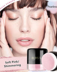 Setting Powder Lightweight Loose Powder Finishing Powder Long-Lasting (Soft Pink/Shimmering) 0.28 Oz
