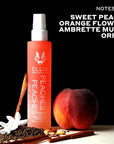 Ellis Brooklyn PEACHES Hair And Body Fragrance Mist - Fruity Floral Perfume Mist For Women with Sweet Peach, Rosebud, & Sandalwood, Vegan Perfume, Made In The USA, 50ml 1.7 Fl Oz