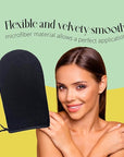 Skinerals Self Tanning Mitt, Premium Microfiber Self Tanner Applicator for Back & Body, Ultra Soft Double-Sided Self-Tan Mitt, Reusable & Washable Tanning Lotion Applicator Mitts
