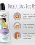 2 in 1 Natural Kids Shampoo and Conditioner, Tear Free | For Toddlers with Curly Hair | For All Kids Hair Types | Coconut & Lime Twist, Made in the USA, 12 Fl Oz