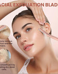 Dermaplaning Tool for- Dermaplane Razor for Women Face with 10 Replaceable Blades - Professional Womens Face Razor Peach Fuzz - Facial Hair Removal for Women & Eyebrow Hair Removal