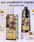 Natural Hair Dye Shampoo 3 IN 1, Hair Color for Gray Hair Coverage, Hair Coloring Shampoo for Women, Color Shampoo Beard Dye for Men, Vegan Ammonia Free Hair Shampoo (MEDIUM BLONDE)