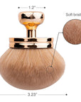 Self Tanner Brushes- Extra Large Body Makeup Brush & Back Lotion Applicator, 2 Pcs, Body, Leg and Face Kabuki Brush, Back Applicator for Self Tan, Sunscreen, Lotion, Makeup, Blend & Blur (Rose Gold)