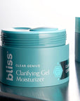 Bliss Clear Genius Clarifying Gel Moisturizer with CLARITY 5 Complex | Salicylic Acid, Niacinamide & Witch Hazel for Blemish-Prone Skin, 1.7 fl oz